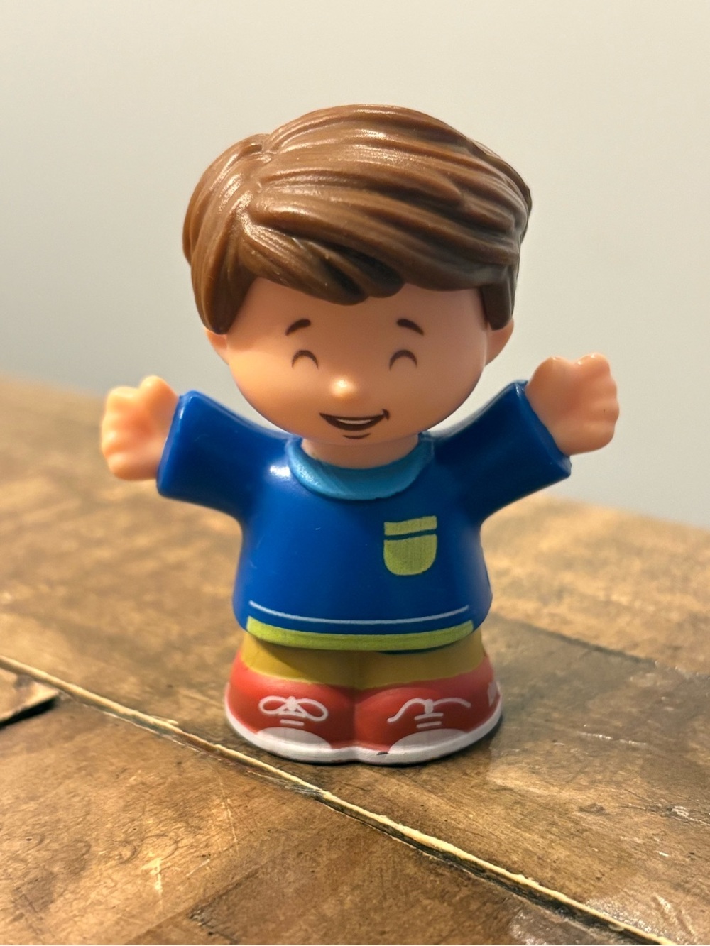 Little People Jack Figure with Brown Hair and Blue Shirt